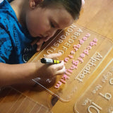 Clear Wipe Writing Board - Alphabet