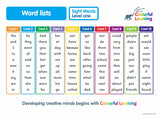 Colourful Learning - Sight Words Level 1