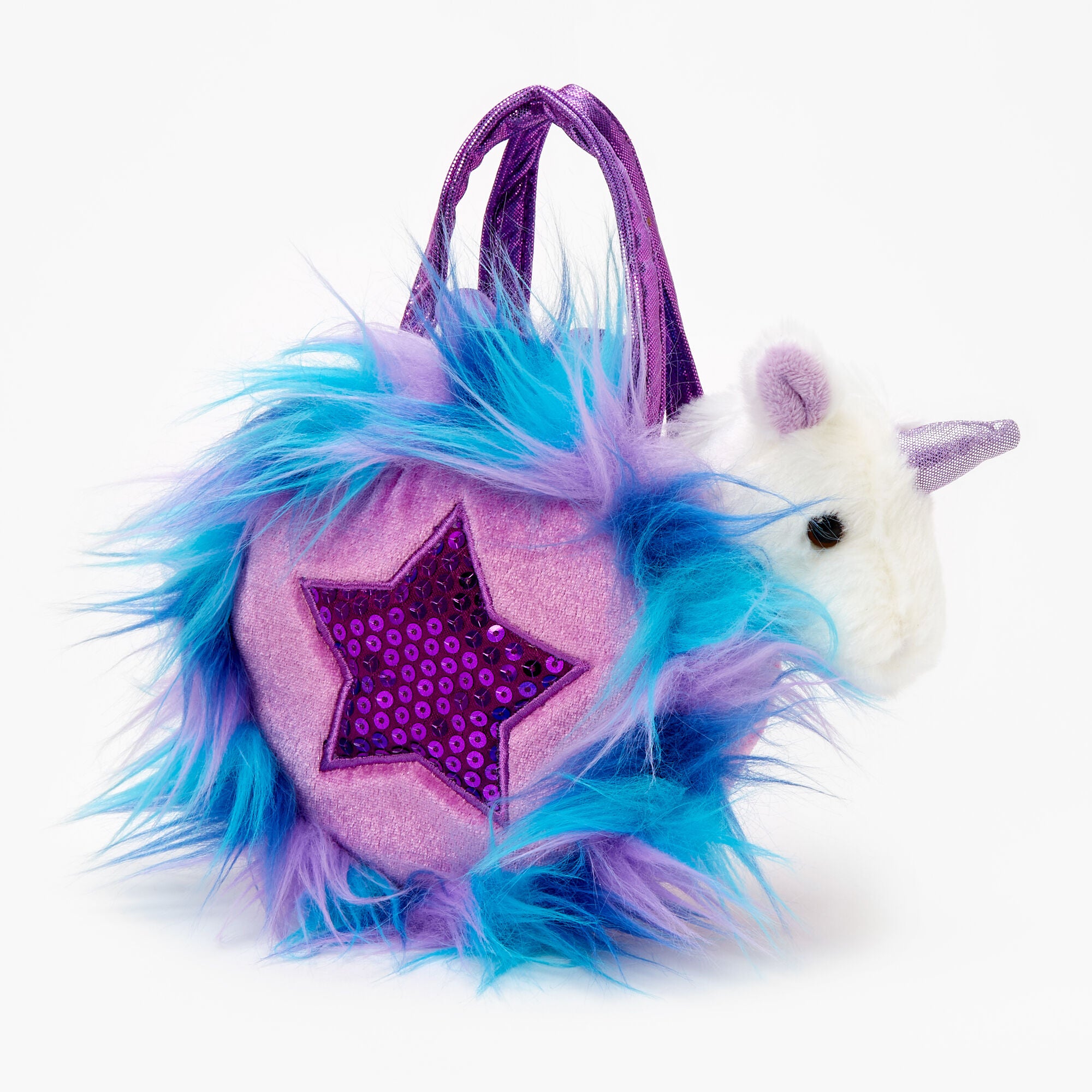 Fluffy Unicorn & Carry Bag