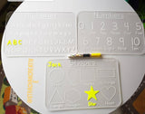 Clear Wipe Writing Board - Shapes