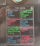 Clear Wipe Writing Board - Weekly Planner